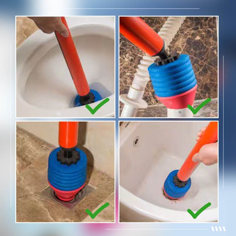 PLUVORA - Air Pressure Toilet Plunger for Fast Clog Removal