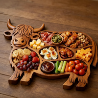BOVELLO - Cow-Shaped Wooden Serving Board for Memorable Gatherings