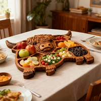 BOVELLO - Cow-Shaped Wooden Serving Board for Memorable Gatherings