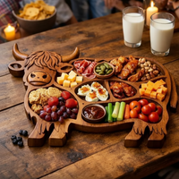 BOVELLO - Cow-Shaped Wooden Serving Board for Memorable Gatherings