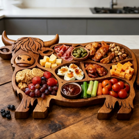 BOVELLO - Cow-Shaped Wooden Serving Board for Memorable Gatherings