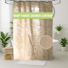 HEMVARA - Organic Hemp Shower Curtain for Liner-Free Bathing