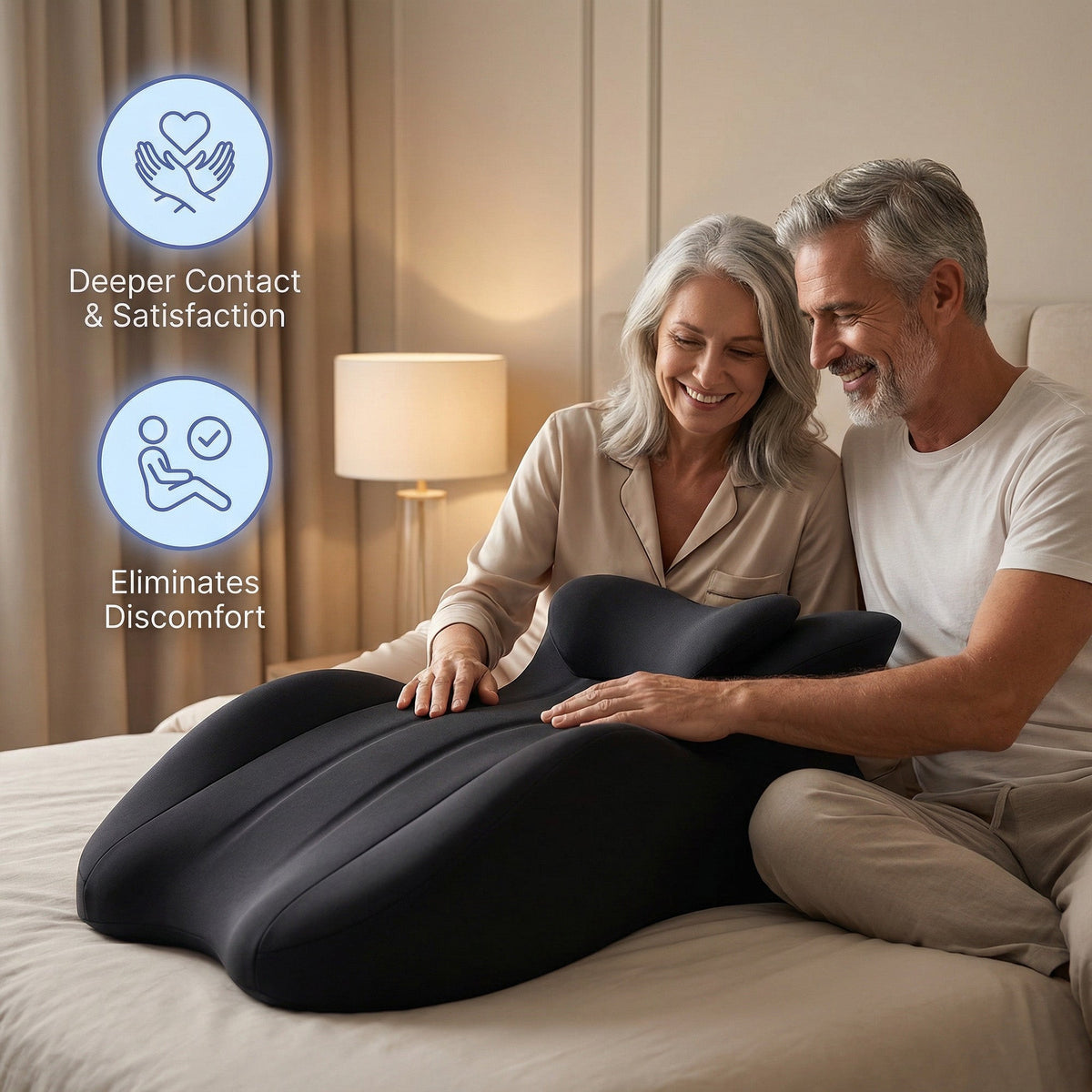 TILVORA - Sculptural Memory Foam Wedge for Intimate Support