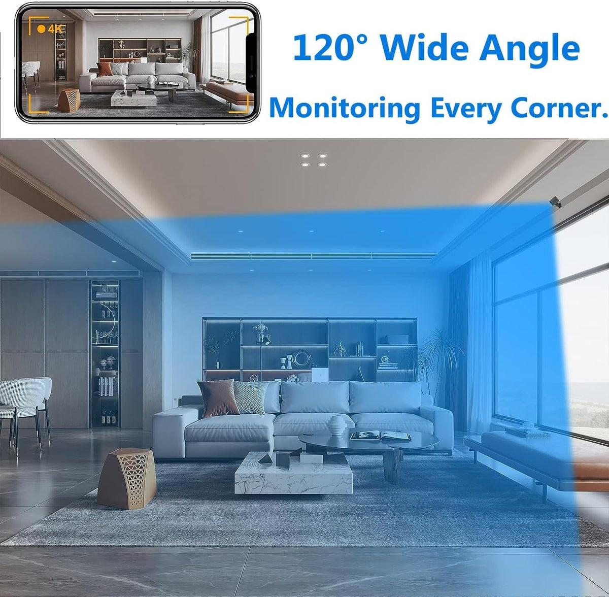 VELQORA - Indoor WiFi Camera for Discreet Day and Night Monitoring