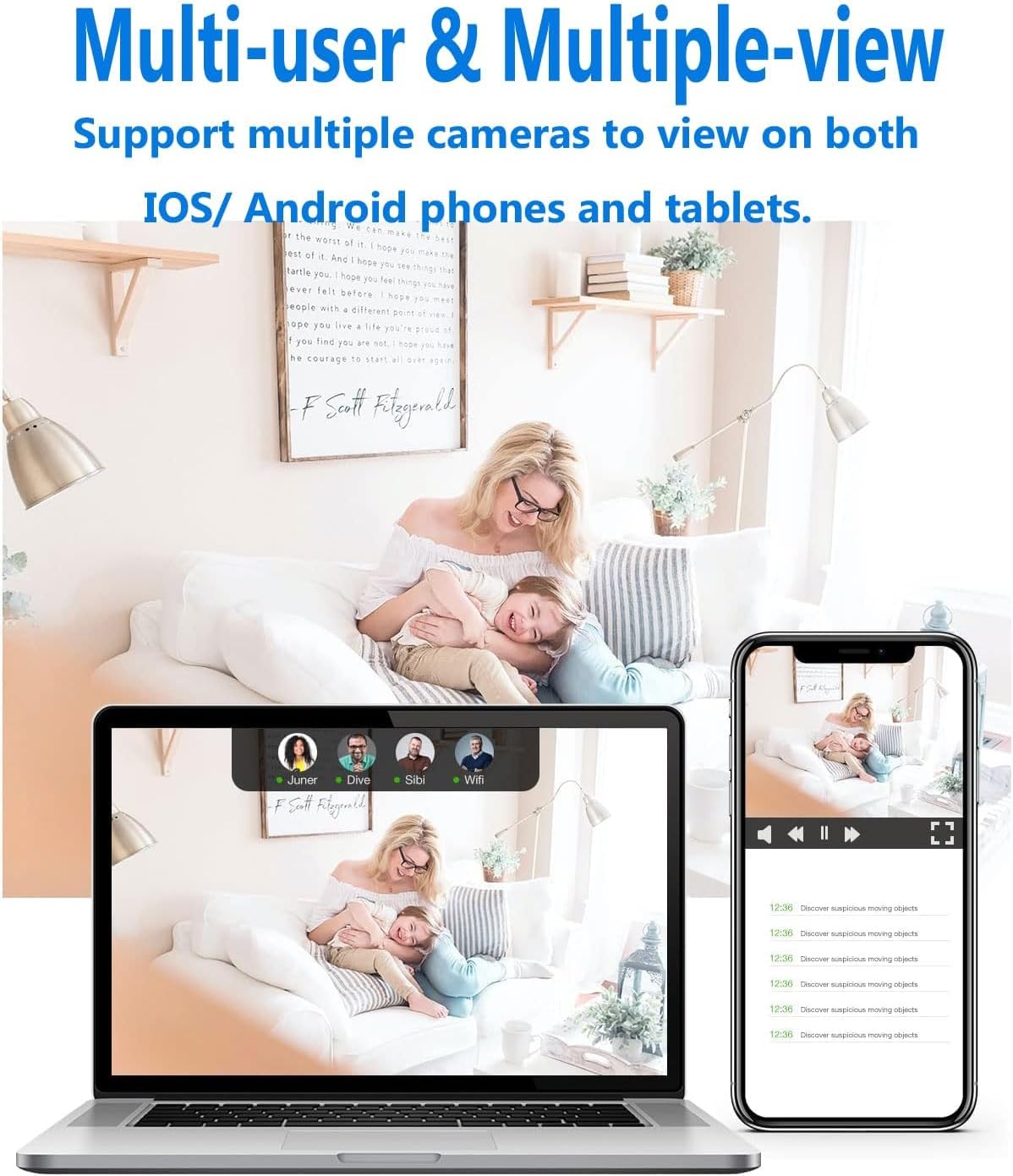 VELQORA - Indoor WiFi Camera for Discreet Day and Night Monitoring