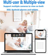 VELQORA - Indoor WiFi Camera for Discreet Day and Night Monitoring