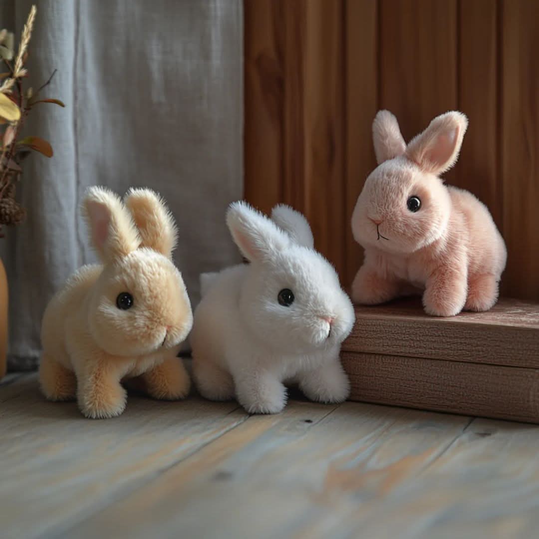 HOPPILOOM - Interactive Plush Bunny That Hops and Makes Sounds