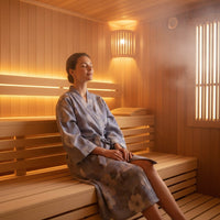 NATUREROBE - Reversible Cotton Gauze Kimono Robe for Breathable Comfort