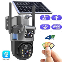 DUALGUARD CAM – Wireless 4K Security Camera with Solar Panel & 360° Panoramic View
