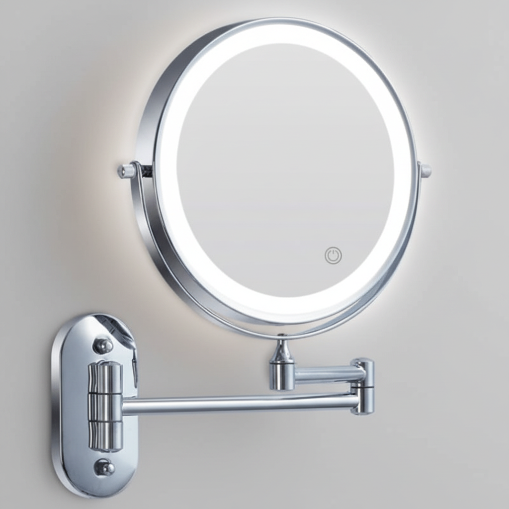 MAGNIFILUX - Rechargeable LED Magnifying Mirror for Precise Grooming