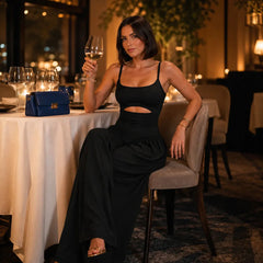 CINZARA - Cutout Wide-Leg Jumpsuit for an Effortless Silhouette