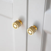 GLINTARA - Crystal Brass Furniture Knob for a Striking Accent