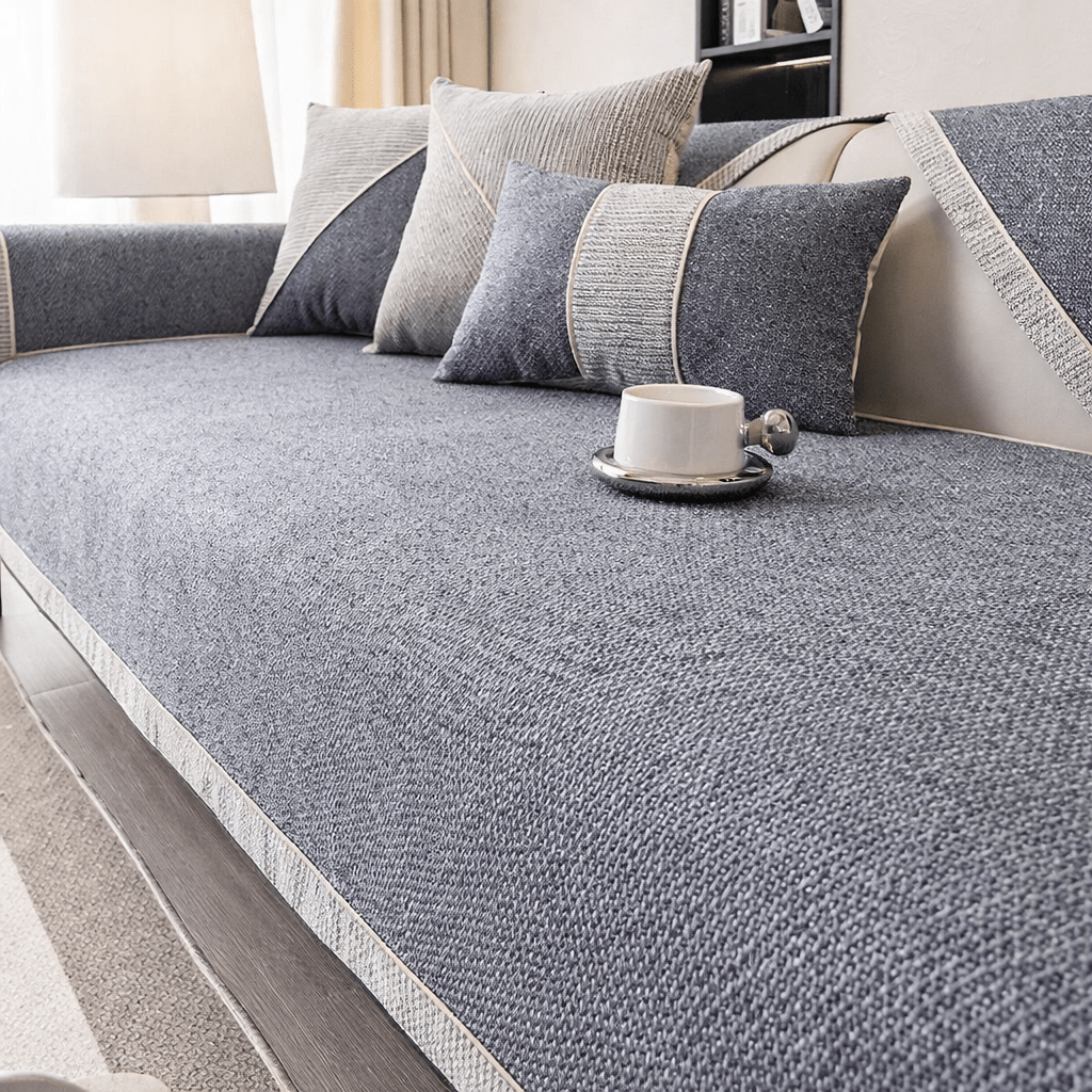 NATURWEFT - Non-Slip Sofa Throw for Artful Furniture Protection