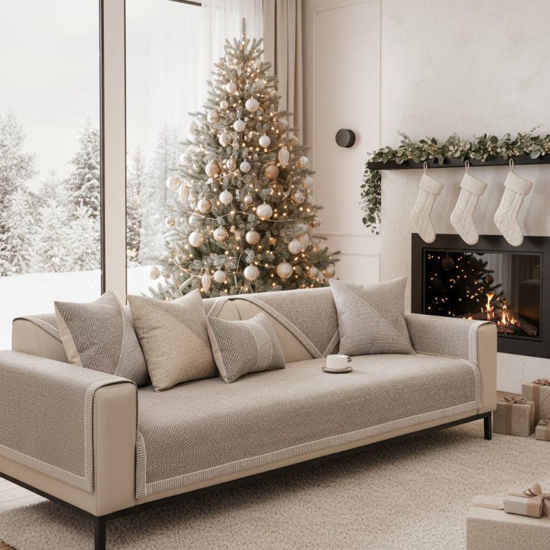 NATURWEFT - Non-Slip Sofa Throw for Artful Furniture Protection