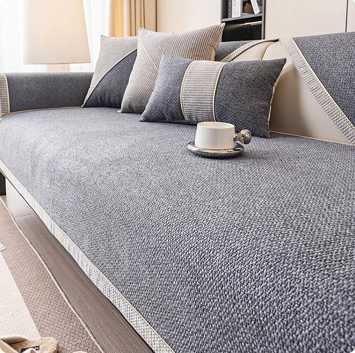 NATURWEFT - Non-Slip Sofa Throw for Artful Furniture Protection