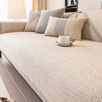 NATURWEFT - Non-slip cotton linen sofa throw blanket designed for all-season comfort, furniture protection, and stylish living room enhancement