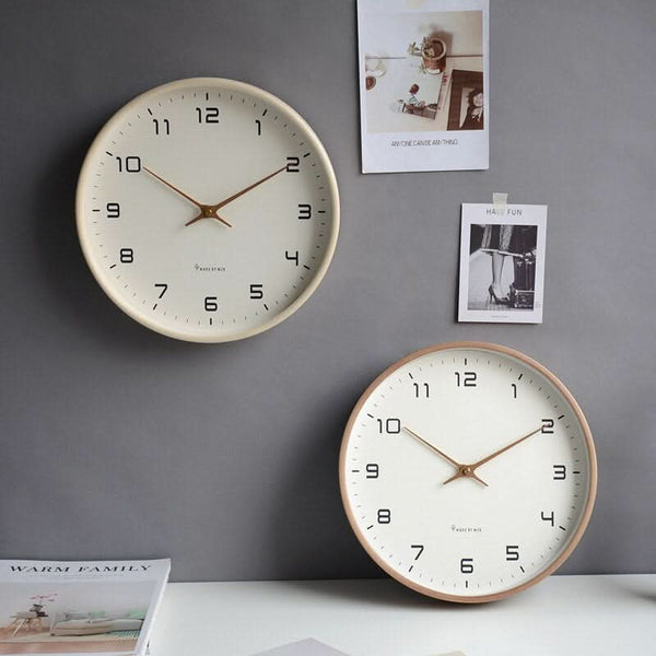 TIMEBLEND - Modern silent wooden wall clock with minimalist Scandinavian design for calm, stylish interior spaces