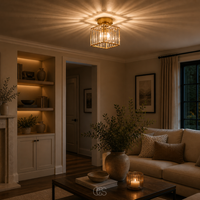 OCS - Mengjay Kristallen Plafondlamp - Vierkant Design