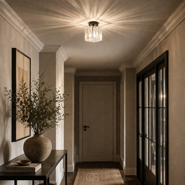 OCS - Mengjay Kristallen Plafondlamp - Vierkant Design