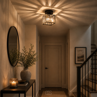 OCS - Mengjay Kristallen Plafondlamp - Vierkant Design