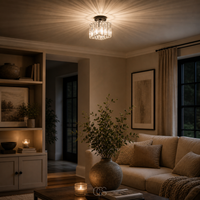 OCS - Mengjay Kristallen Plafondlamp - Vierkant Design