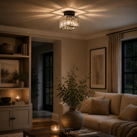 OCS - Mengjay Kristallen Plafondlamp - Vierkant Design
