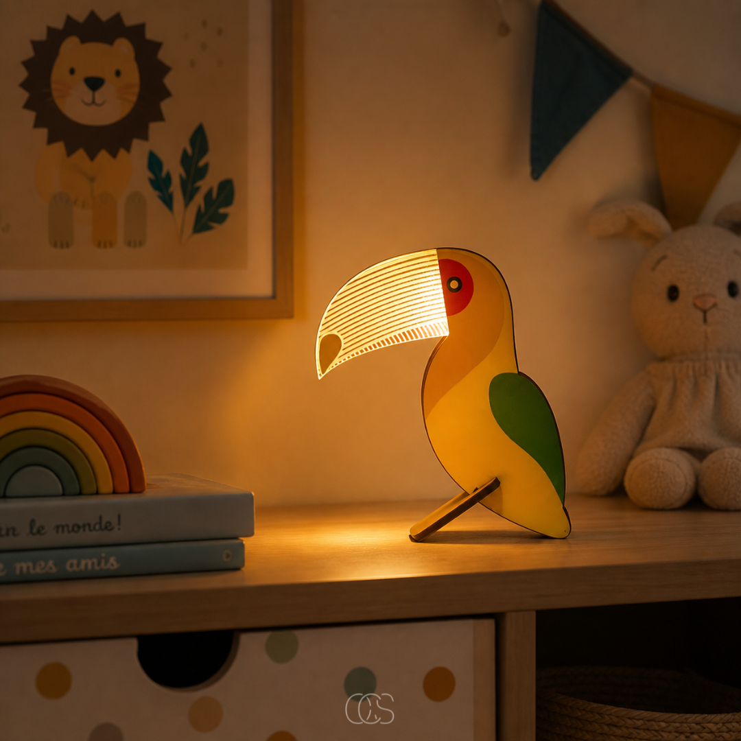 OCS - Scandinavische LED Tafellamp - Dierenlamp Voor Kinderkamer & Nachtkastje