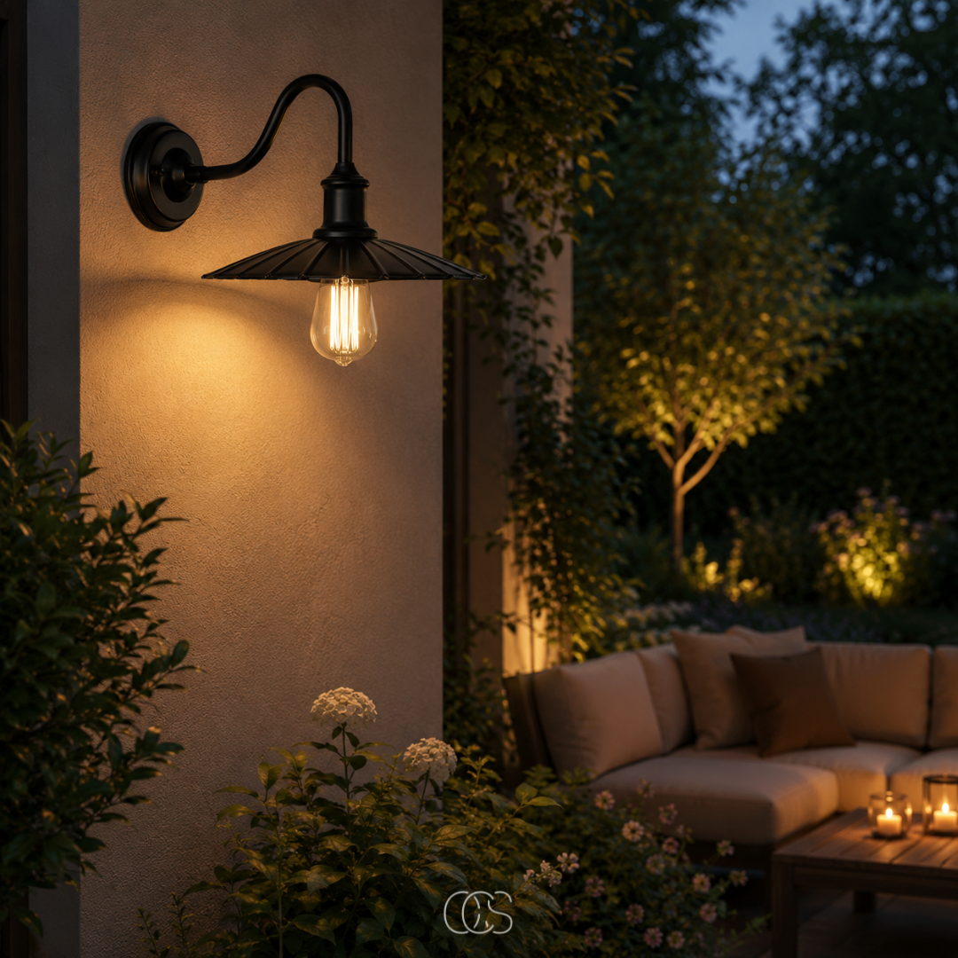 LANTOVI - Vintage Outdoor Wall Lamp for Warm, Welcoming Light