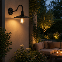 OCS - Mistique Vintage Buitenwandlamp - Retro Industriële Wandverlichting voor Gevel & Tuin
