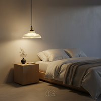 OCS - Vintage hanglamp van glas en metaal