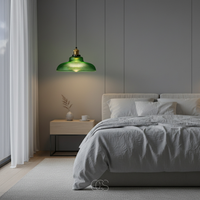 OCS - Vintage hanglamp van glas en metaal