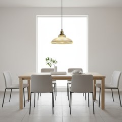 ZELVORIN - Green Glass Pendant Lamp for a Warm Dining Focal Point