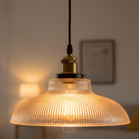 OCS - Vintage hanglamp van glas en metaal