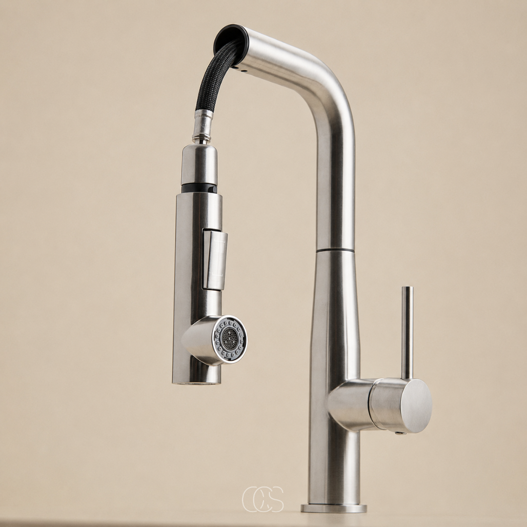 VORYNZA - Sculptural Pull-Out Kitchen Faucet for Easy Rinsing