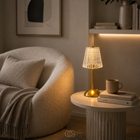 LUMEVRA - Wireless Crystal-Look Table Lamp for Ambient Lighting