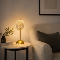 LUMEVRA - Wireless Crystal-Look Table Lamp for Ambient Lighting
