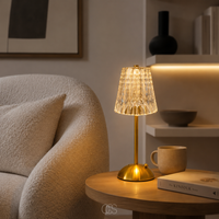 LUMEVRA - Wireless Crystal-Look Table Lamp for Ambient Lighting