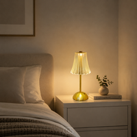 ZELORIA - Cordless Crystal-Look Table Lamp for Effortless Ambience