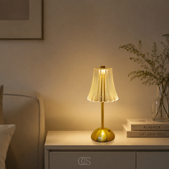 ZELORIA - Cordless Crystal-Look Table Lamp for Effortless Ambience
