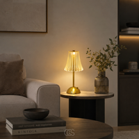 ZELORIA - Cordless Crystal-Look Table Lamp for Effortless Ambience