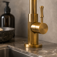 AUREVIK - Antique Brass Kitchen Faucet for Effortless Sink Access