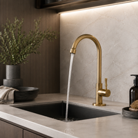 AUREVIK - Antique Brass Kitchen Faucet for Effortless Sink Access