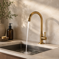 AUREVIK - Antique Brass Kitchen Faucet for Effortless Sink Access