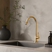 AUREVIK - Antique Brass Kitchen Faucet for Effortless Sink Access