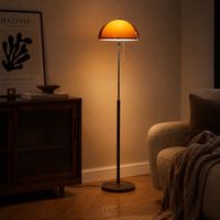 OCS - Coby Bauhaus Paddenstoel Vloerlamp - Retro Design met Trekkoord