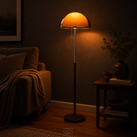 OCS - Coby Bauhaus Paddenstoel Vloerlamp - Retro Design met Trekkoord