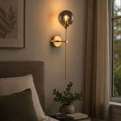 LUMEVRA - Vintage Glass Globe Wall Lamp for a Warm Decorative Glow
