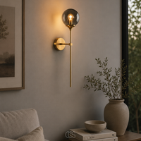 LUMEVRA - Vintage Glass Globe Wall Lamp for a Warm Decorative Glow