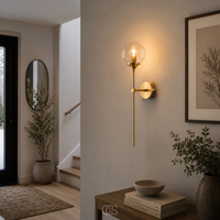 LUMEVRA - Vintage Glass Globe Wall Lamp for a Warm Decorative Glow