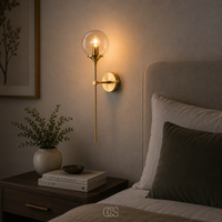 LUMEVRA - Vintage Glass Globe Wall Lamp for a Warm Decorative Glow
